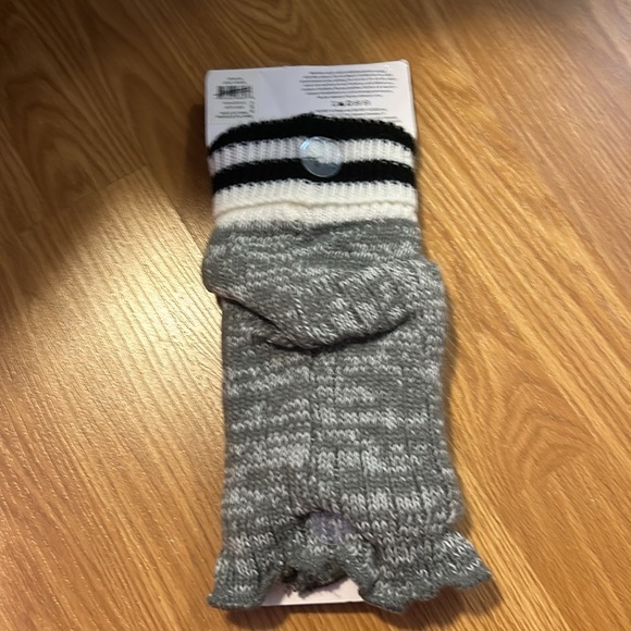 Women's Cozy Leg Warmers - Black and Gray - Picture 6 of 8